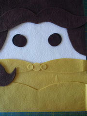 Double sided Prince/Beast pillow and Belle set