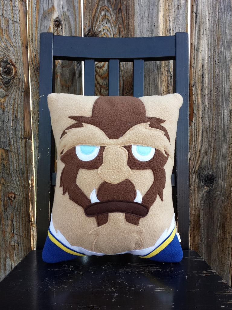 Double sided Prince/Beast pillow and Belle set