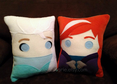 Frozen pillow, Anna, Elsa, Olaf, plush, cushion, throw pillow