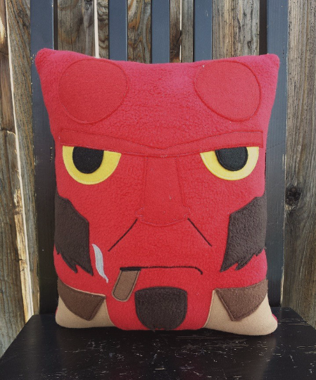 Hellboy, pillow, plush, cushion