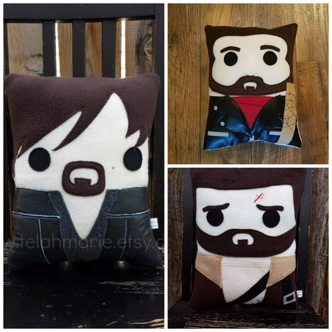 The Walking Dead, Daryl, Rick Grimes, Negan, pillow, plush, cushion